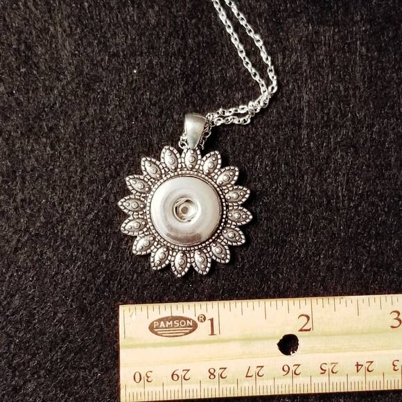 FLOWER SNAP 18MM Ginger Snap Necklace Statement - Picture 3 of 6